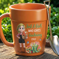 Personalized Plant Pot Ceramic Mug Custom Name Gardening Gift