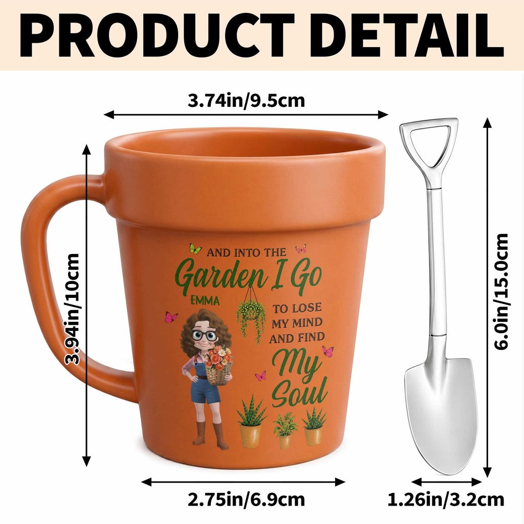 Personalized Ceramic Plant Pot Mug Custom Gift for Gardeners