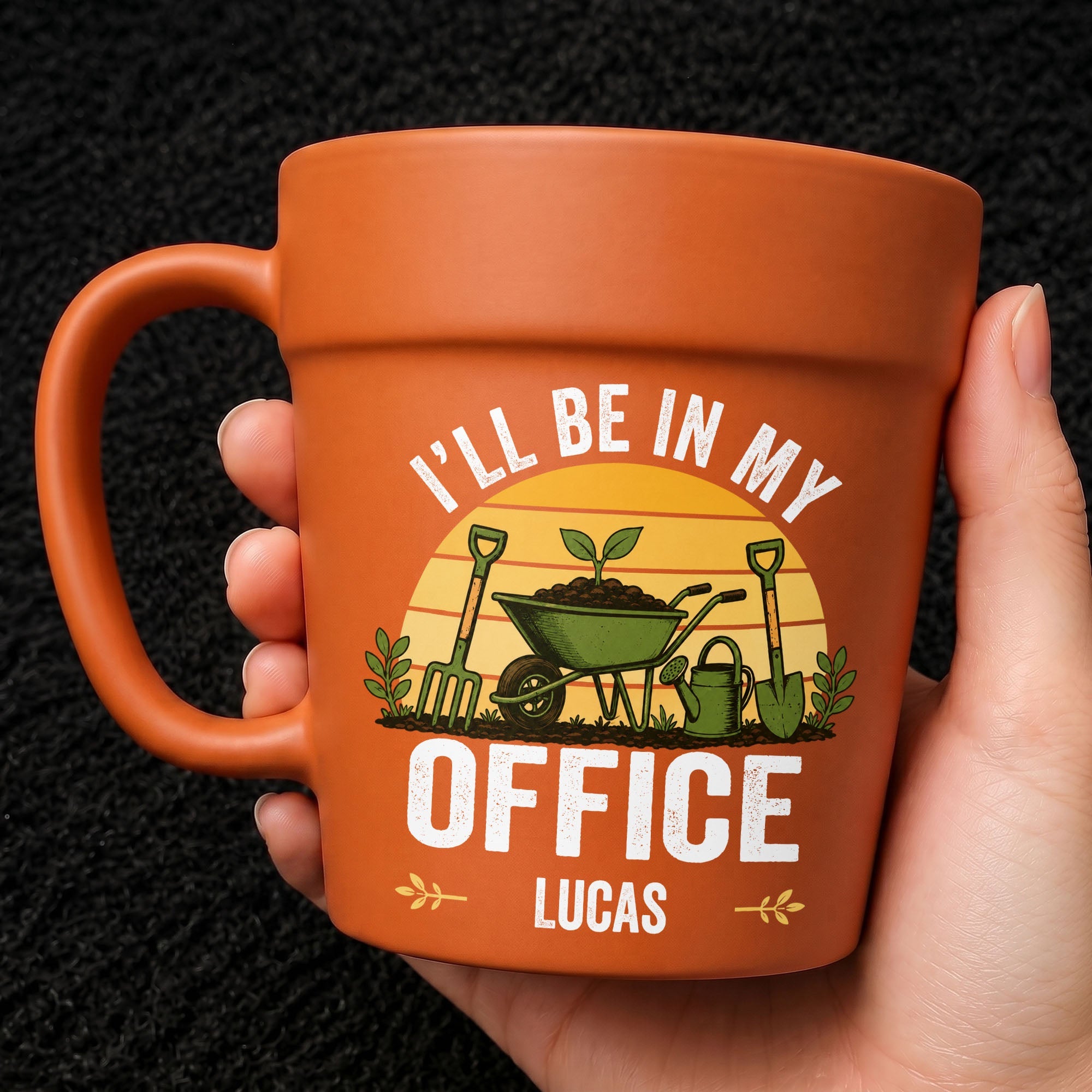 Personalized Plant Pot Ceramic Mug Custom Gift for Gardener