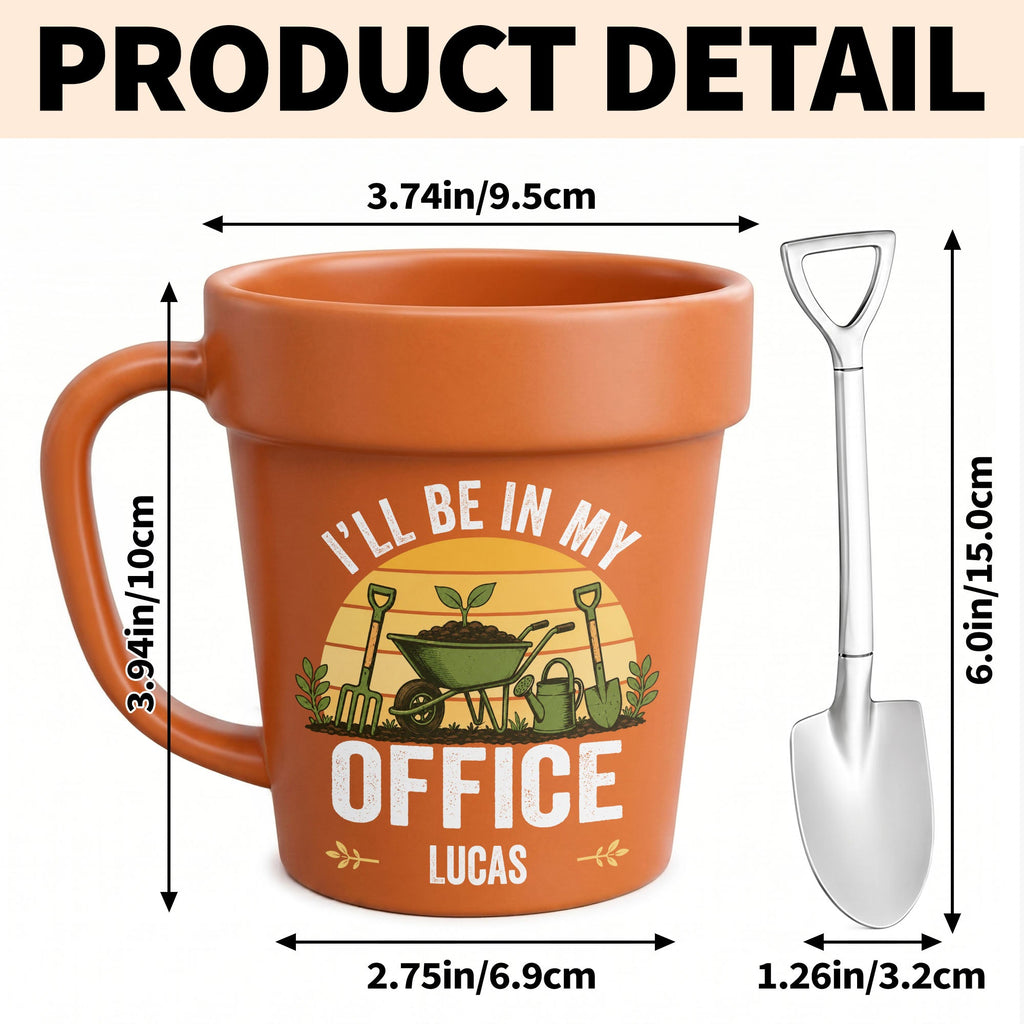 Personalized Plant Pot Ceramic Mug Custom Gift for Gardener