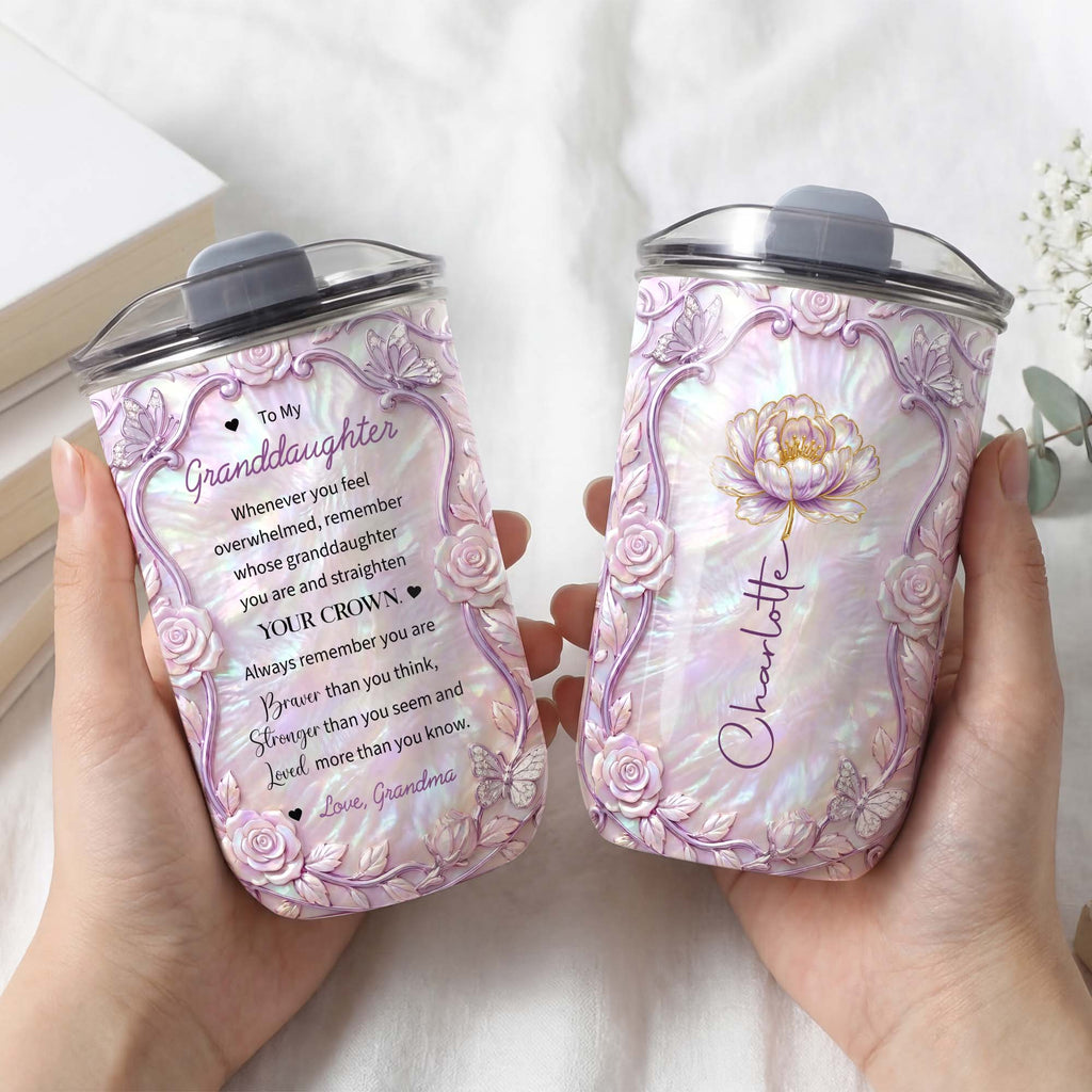 Personalized Custom 10oz Birth Month Flower Tumbler Gift 10oz tumbler GradoCreations