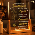Personalized Acrylic Night Light Custom Gift for Granddaughter Wood and Acrylic Night Light GradoCreations