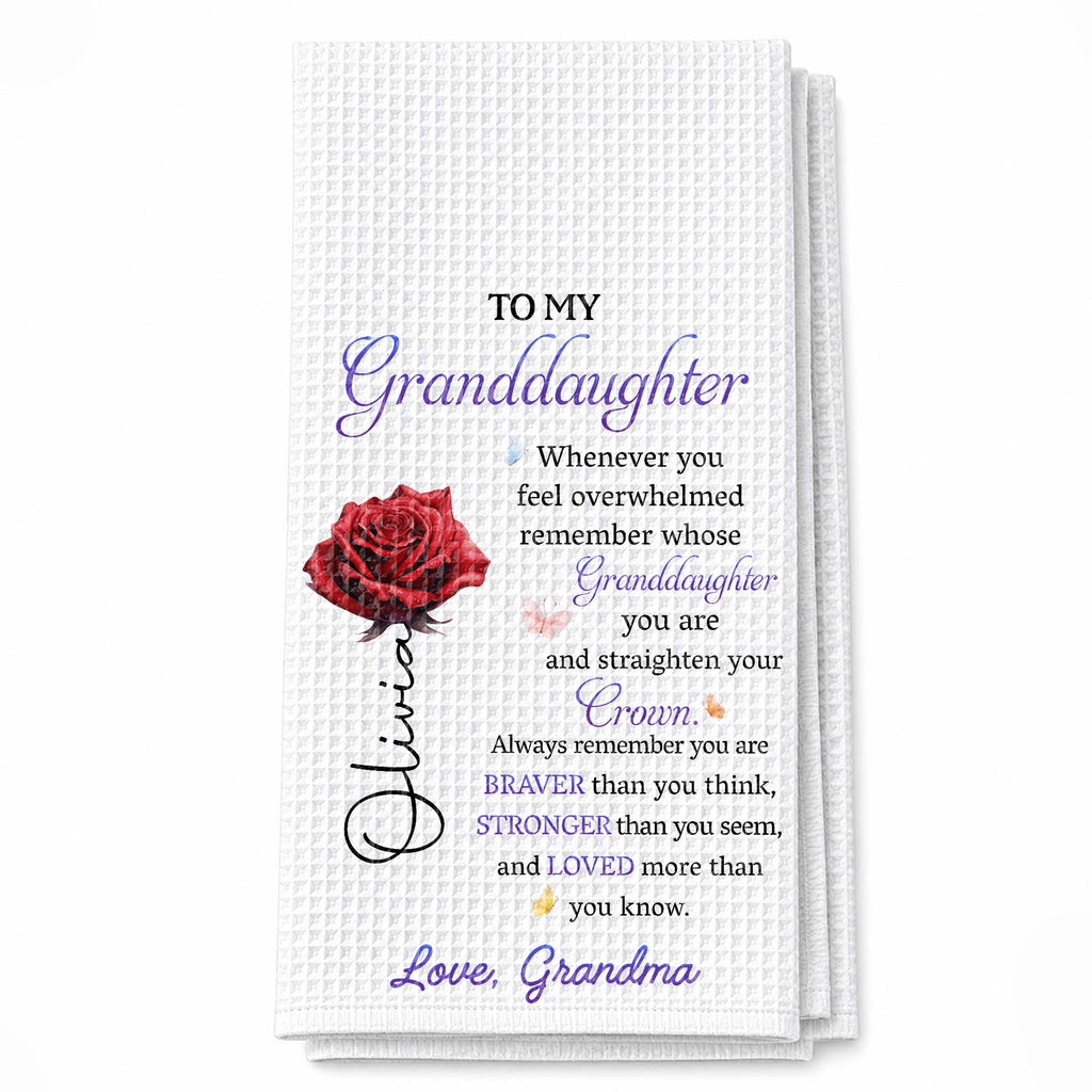 Personalized Kitchen Towel Custom Gift for Granddaughter Kitchen Towel GradoCreations