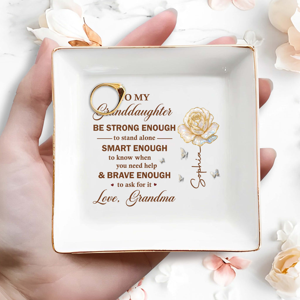 Personalized Jewelry Dish Custom Name Granddaughter Gift Jewelry Dish GradoCreations