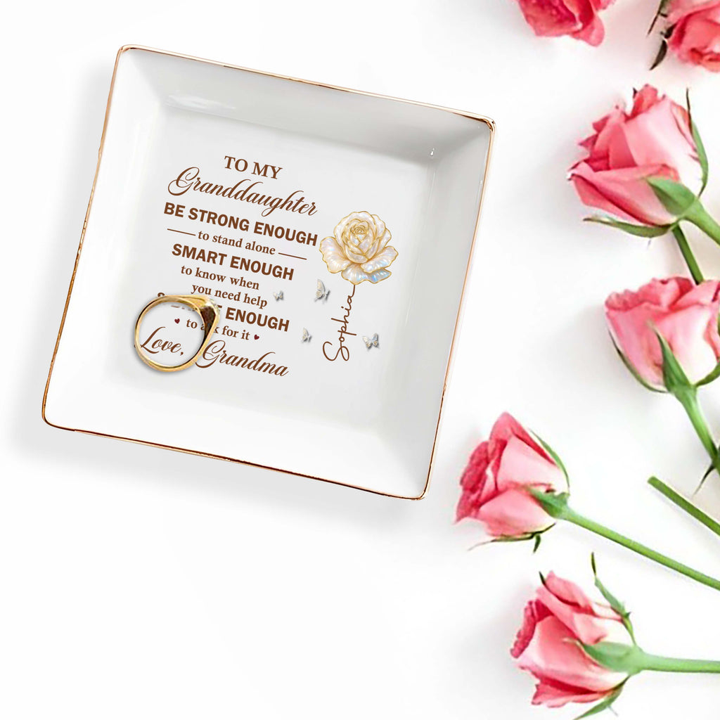 Personalized Jewelry Dish Custom Name Granddaughter Gift Jewelry Dish GradoCreations