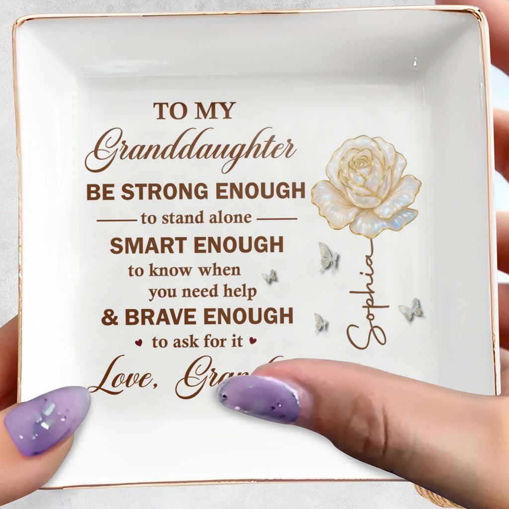 Personalized Jewelry Dish Custom Name Granddaughter Gift Jewelry Dish GradoCreations