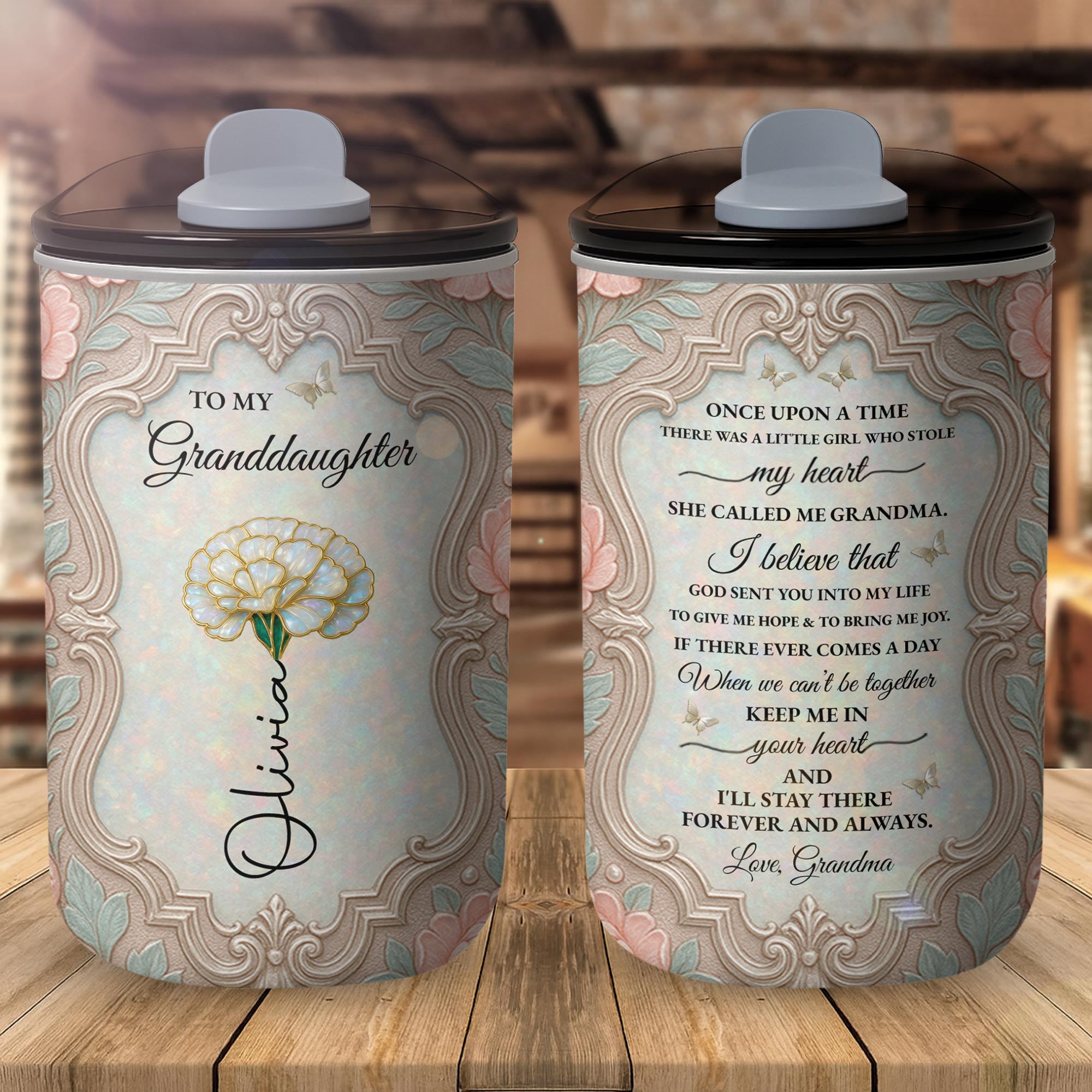 Personalized 10oz Stainless Steel Tumbler for Granddaughter Birthday Gift 10oz tumbler GradoCreations