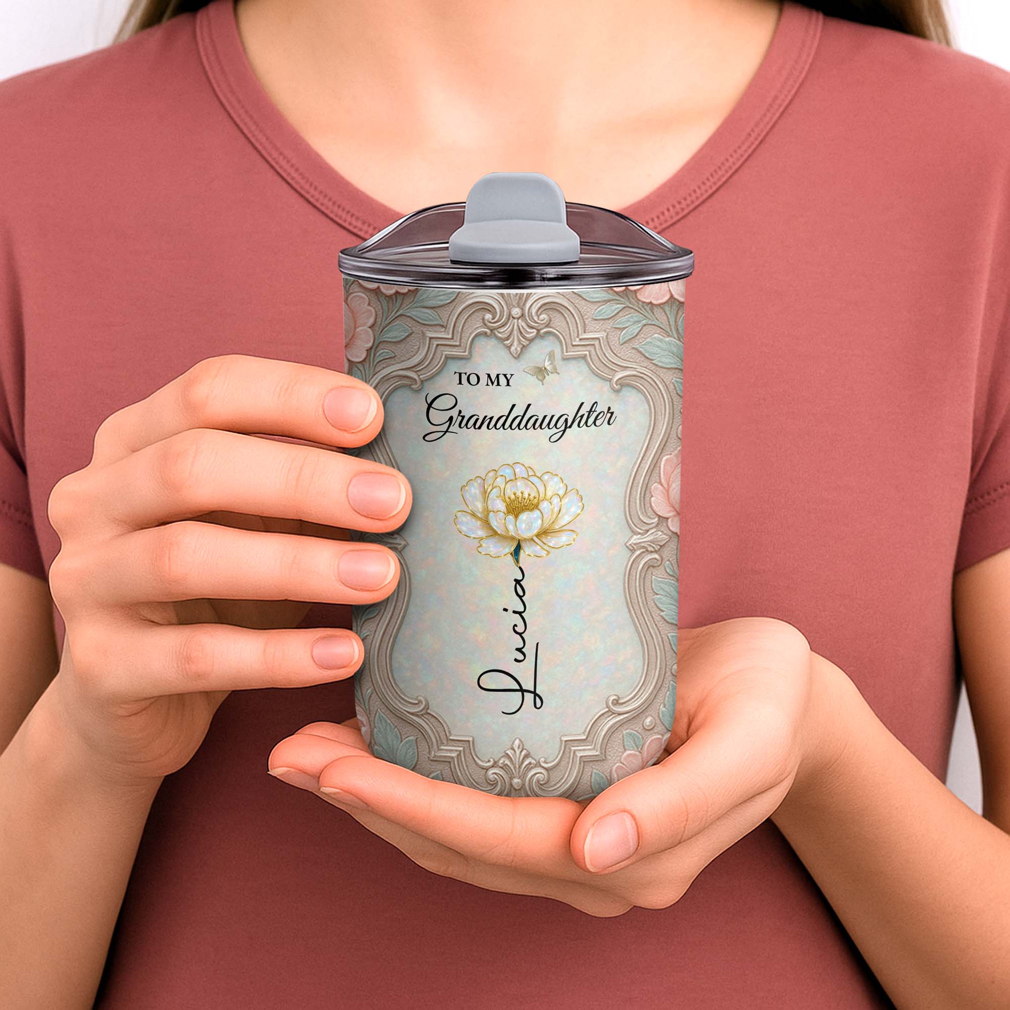 Personalized 10oz Stainless Steel Tumbler for Granddaughter Birthday Gift 10oz tumbler GradoCreations