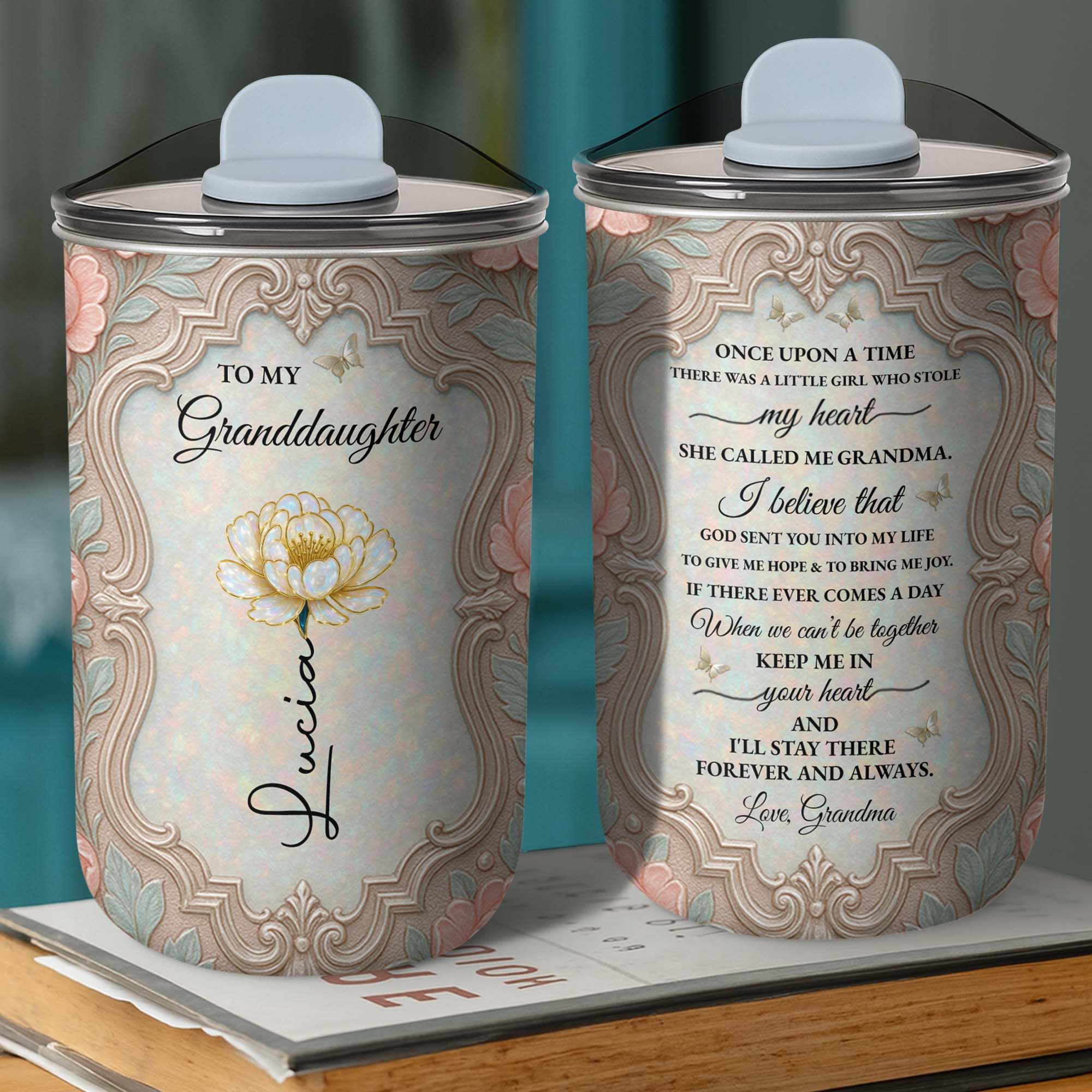 Personalized 10oz Stainless Steel Tumbler for Granddaughter Birthday Gift 10oz tumbler GradoCreations