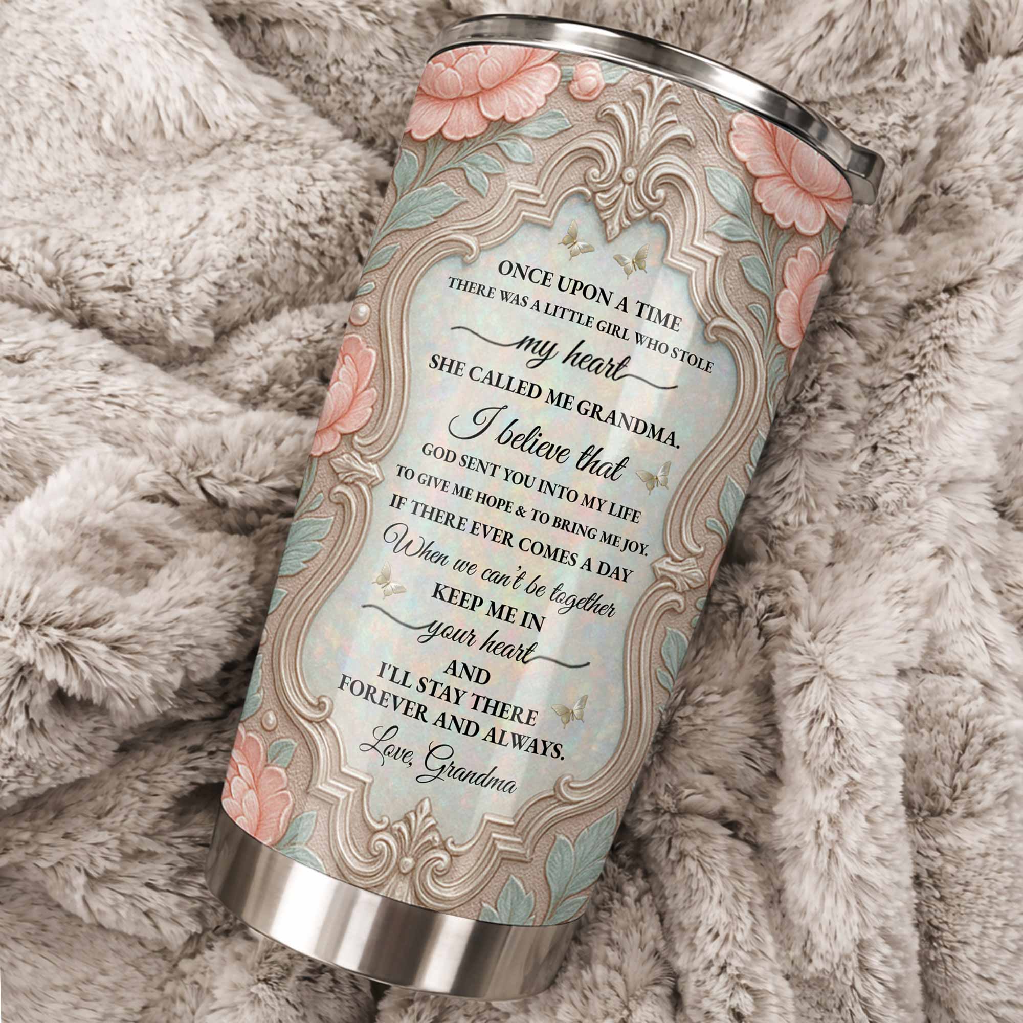 Personalized 20oz Stainless Steel Tumbler Custom Gift for Granddaughter 20oz Tumbler GradoCreations