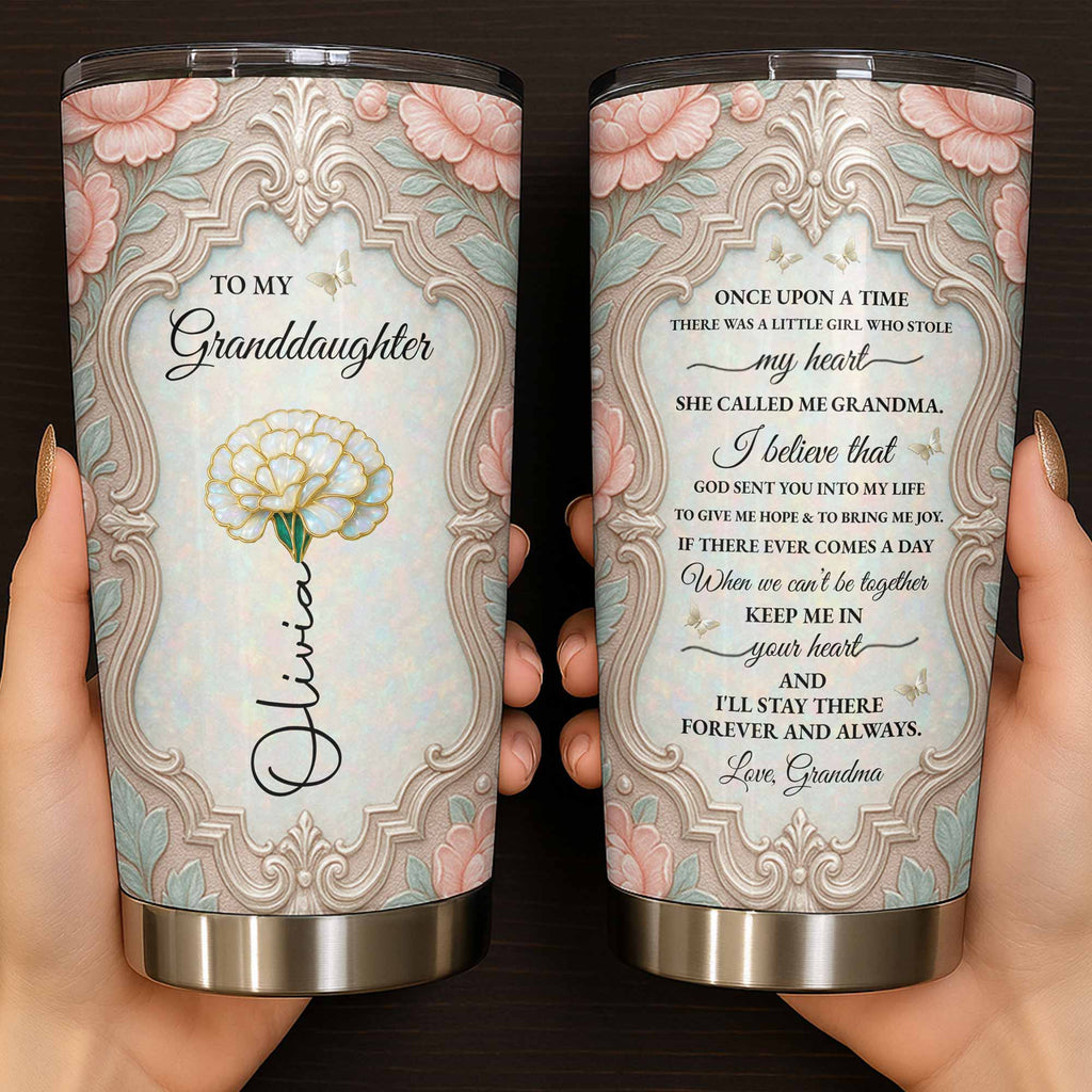Personalized 20oz Stainless Steel Tumbler Custom Gift for Granddaughter 20oz Tumbler GradoCreations