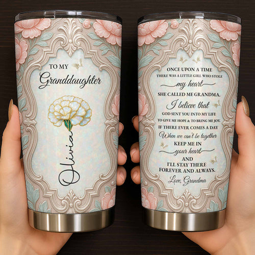Personalized 20oz Stainless Steel Tumbler Custom Gift for Granddaughter 20oz Tumbler GradoCreations