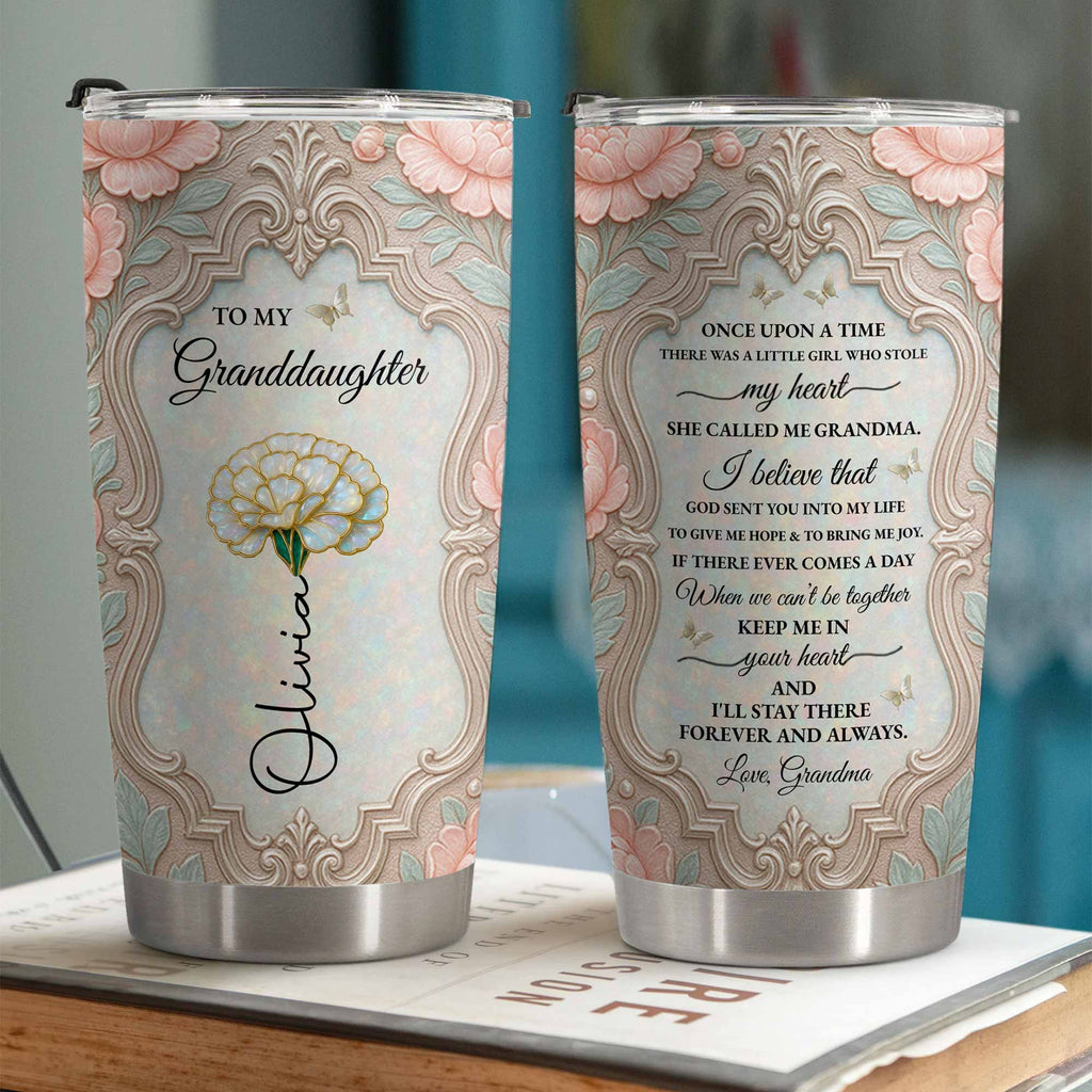 Personalized 20oz Stainless Steel Tumbler Custom Gift for Granddaughter 20oz Tumbler GradoCreations