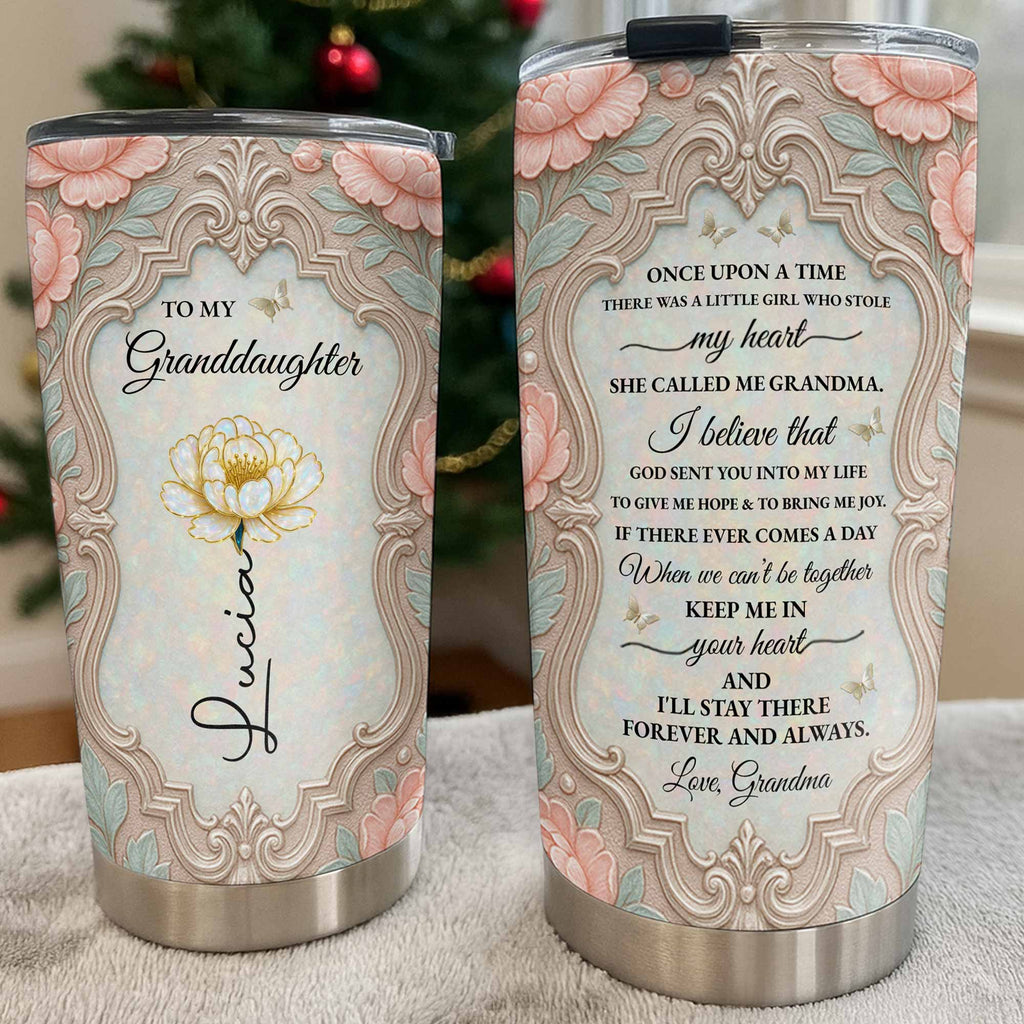 Personalized 20oz Stainless Steel Tumbler Custom Gift for Granddaughter 20oz Tumbler GradoCreations