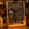 Personalized Acrylic Night Light Custom Name Gift for Granddaughter Wood and Acrylic Night Light GradoCreations