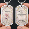 Personalized Dog Tag Necklace Custom Keepsake for Granddaughter Dog Tag Necklace GradoCreations
