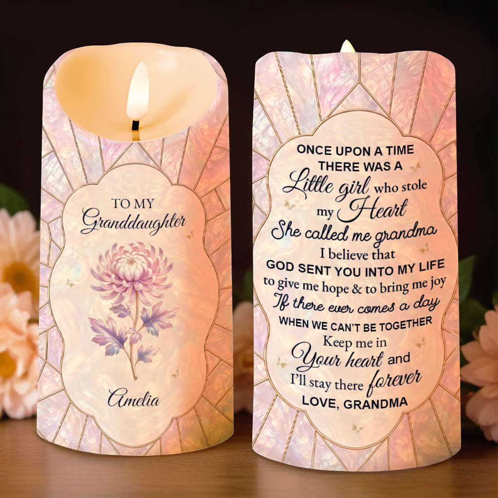 Personalized LED Candle Custom Name Gift for Granddaughter LED Candle GradoCreations