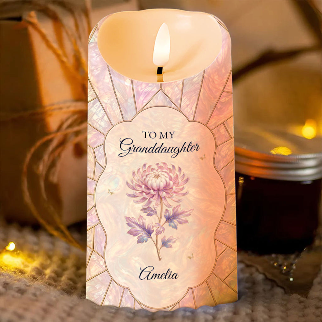 Personalized LED Candle Custom Name Gift for Granddaughter LED Candle GradoCreations
