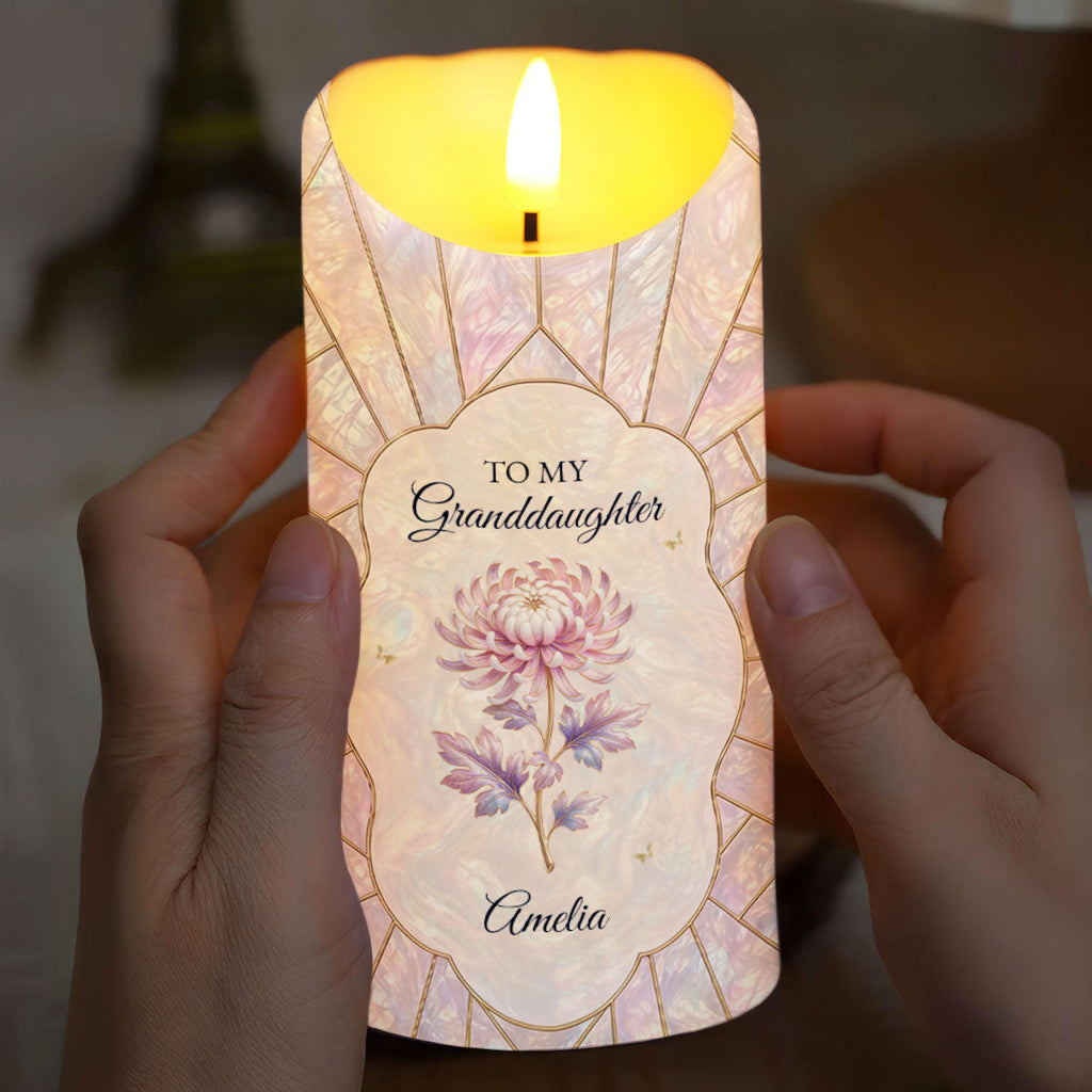 Personalized LED Candle Custom Name Gift for Granddaughter LED Candle GradoCreations