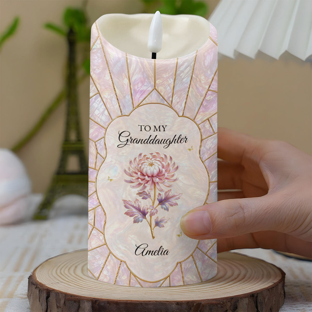 Personalized LED Candle Custom Name Gift for Granddaughter LED Candle GradoCreations