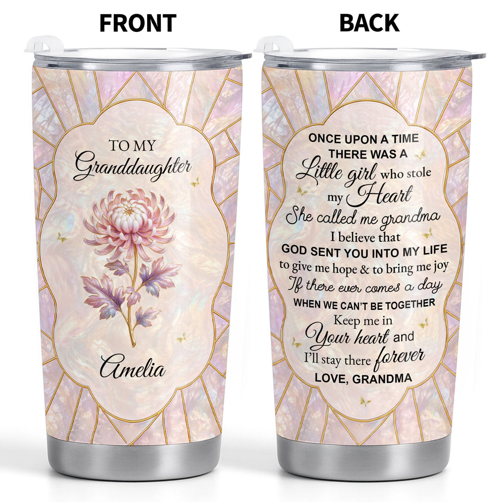 Personalized 20oz Stainless Steel Tumbler for Granddaughter Gift 20oz Tumbler GradoCreations