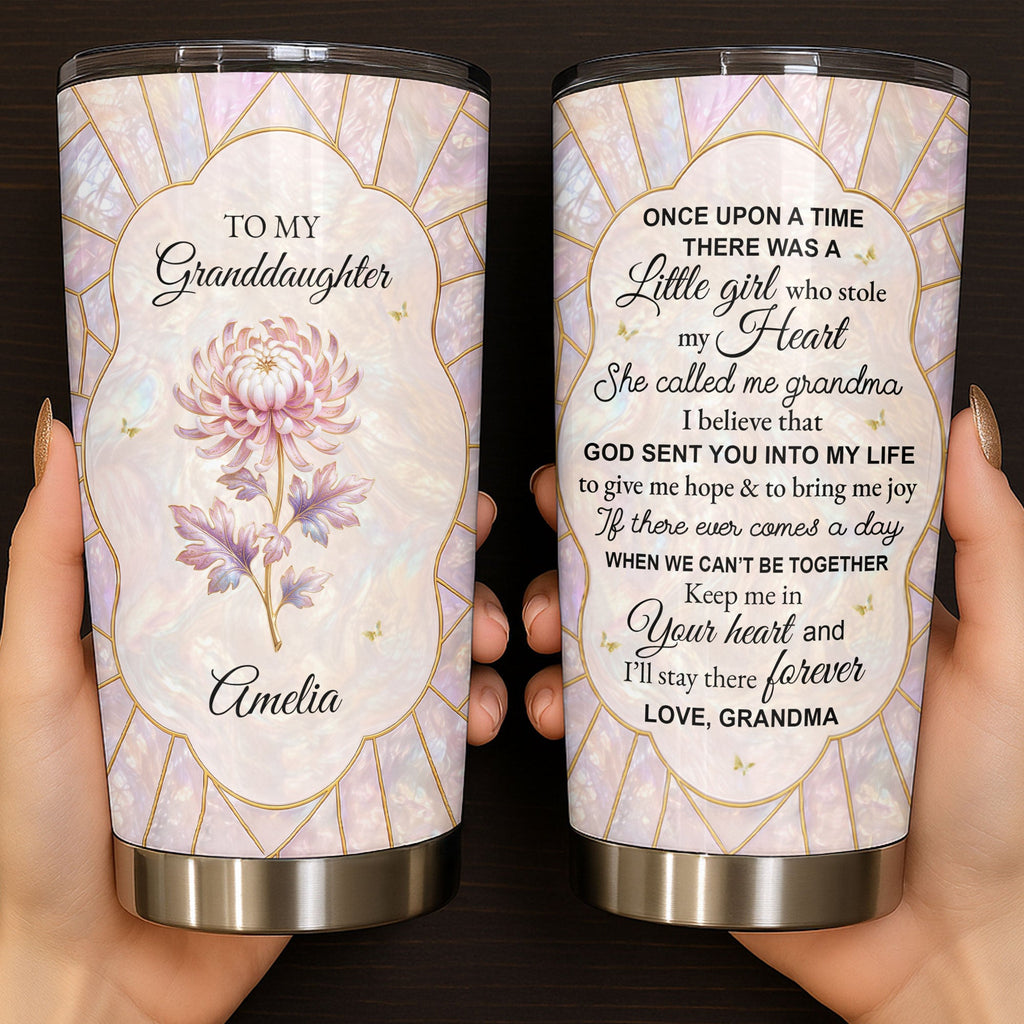 Personalized 20oz Stainless Steel Tumbler for Granddaughter Gift 20oz Tumbler GradoCreations