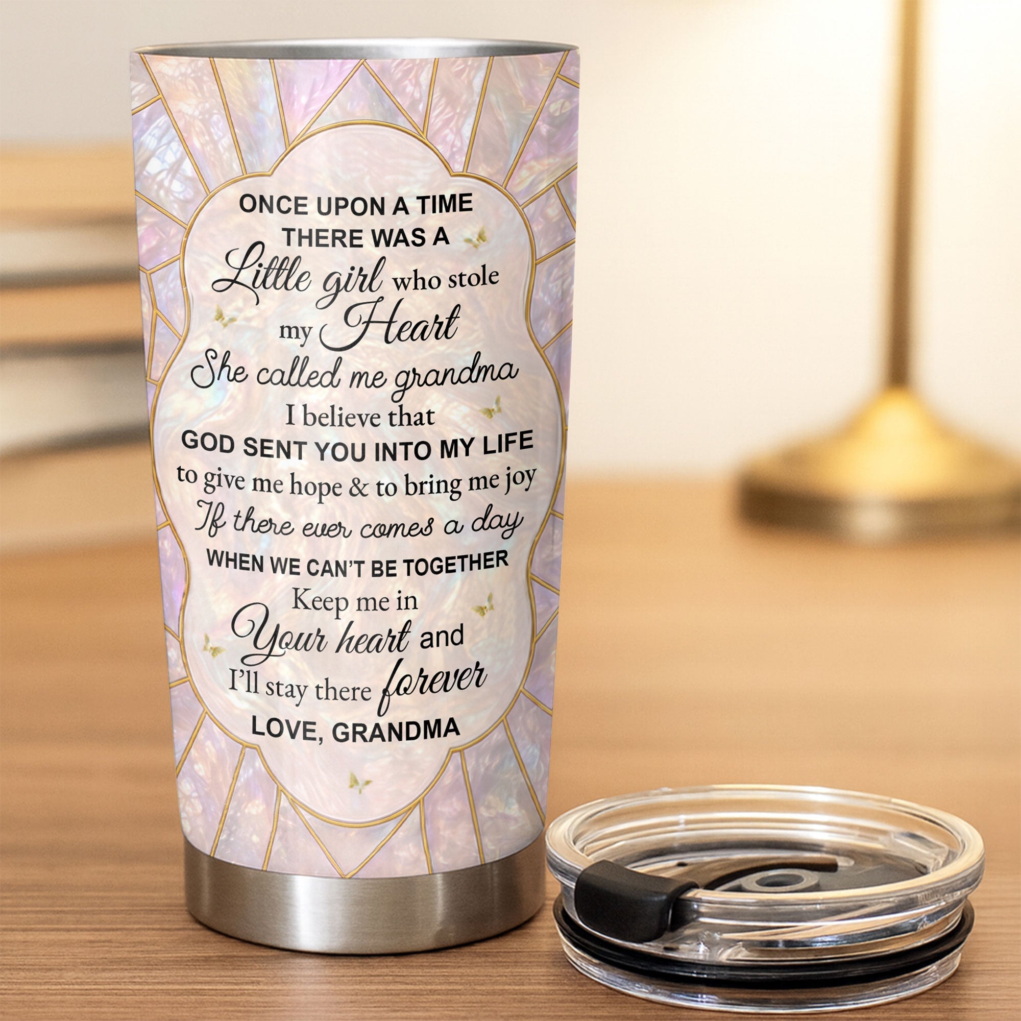 Personalized 20oz Stainless Steel Tumbler for Granddaughter Gift 20oz Tumbler GradoCreations