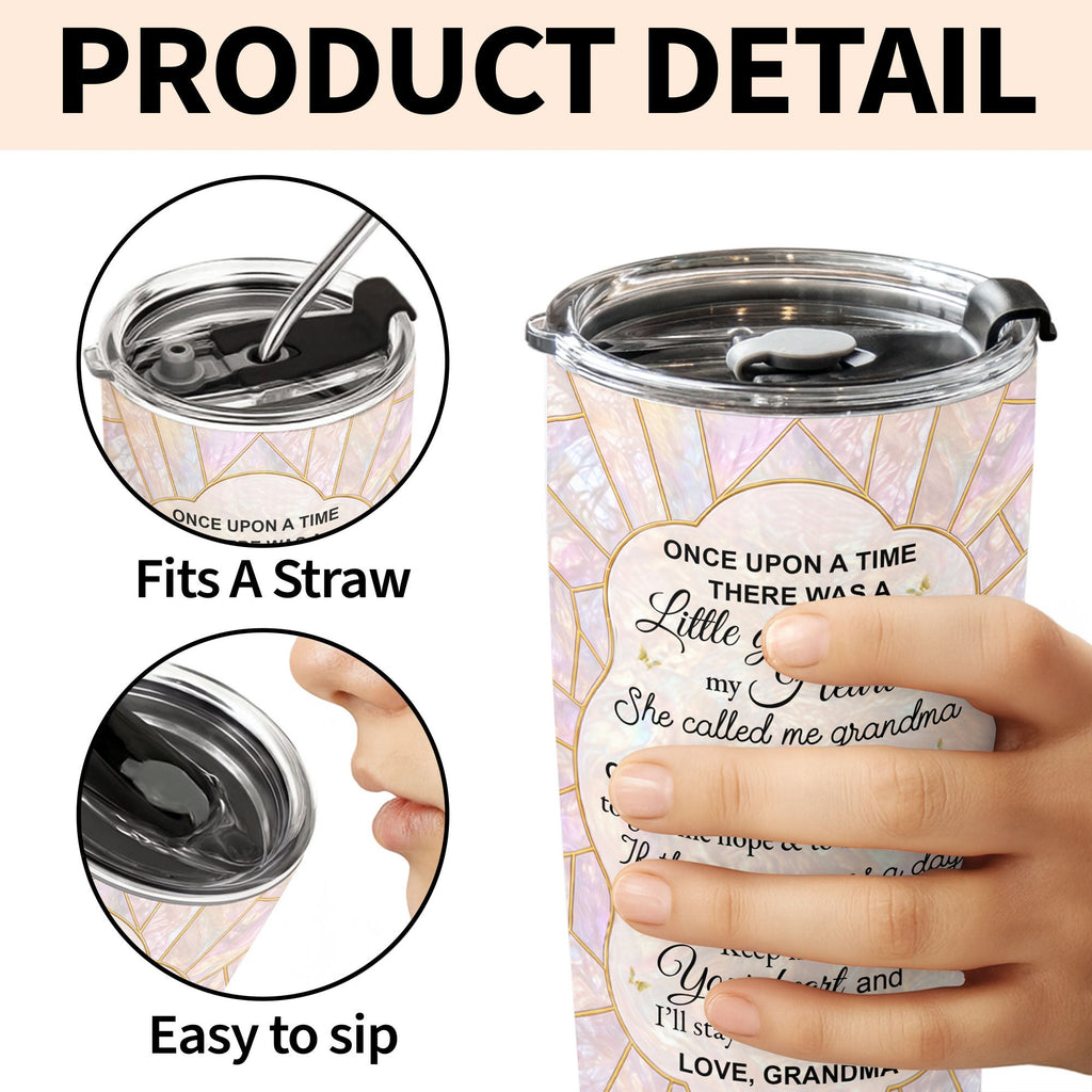 Personalized 20oz Stainless Steel Tumbler for Granddaughter Gift 20oz Tumbler GradoCreations