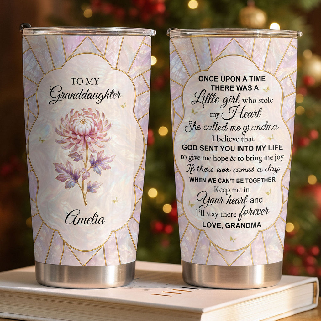 Personalized 20oz Stainless Steel Tumbler for Granddaughter Gift 20oz Tumbler GradoCreations