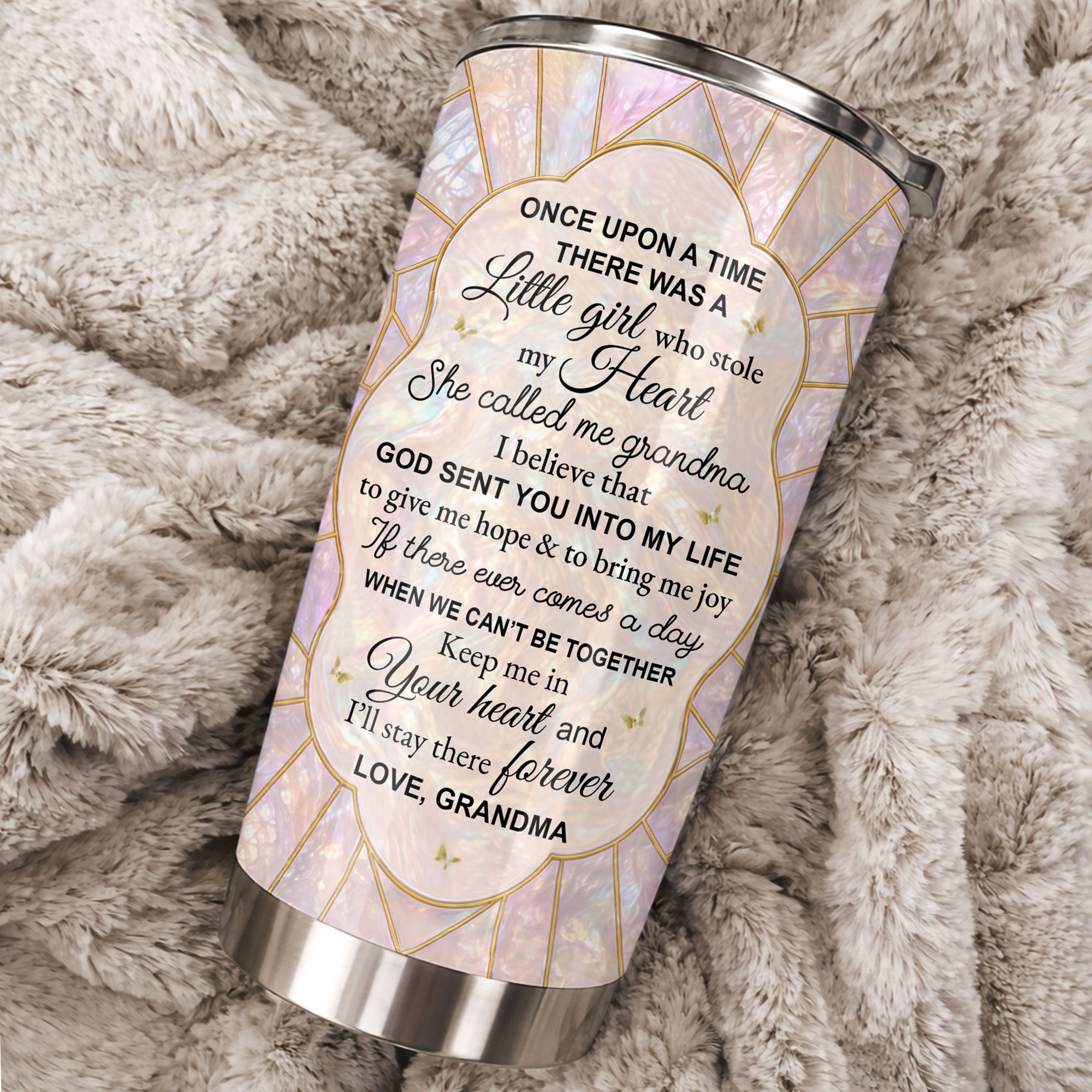 Personalized 20oz Stainless Steel Tumbler for Granddaughter Gift 20oz Tumbler GradoCreations