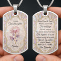 Personalized Dog Tag Necklace for Granddaughter Custom Birth Month Flower Gift Dog Tag Necklace GradoCreations
