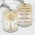 Personalized Stainless Steel Keychain for Granddaughter - Custom Engraved Gift Stainless Steel Keychain GradoCreations