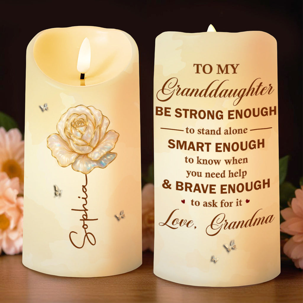 Personalized LED Candle Custom Name Gift for Granddaughter LED Candle GradoCreations