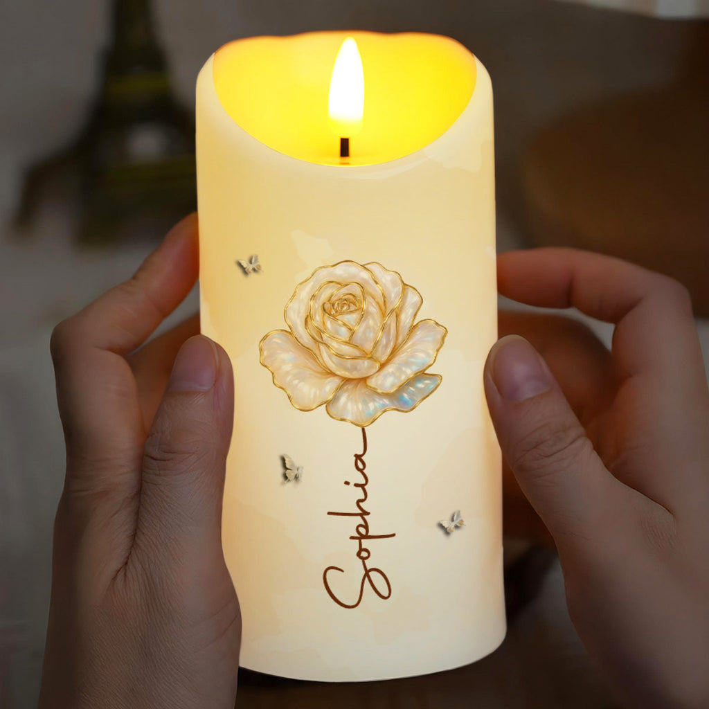 Personalized LED Candle Custom Name Gift for Granddaughter LED Candle GradoCreations