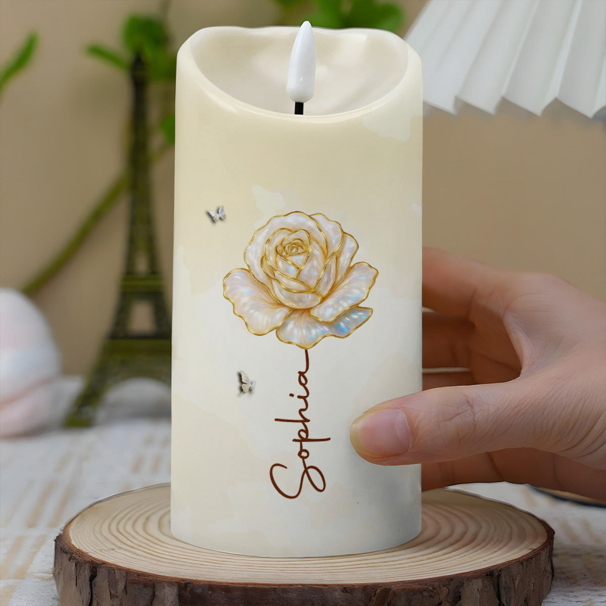 Personalized LED Candle Custom Name Gift for Granddaughter LED Candle GradoCreations