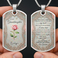 Personalized Dog Tag Necklace Custom Keepsake for Granddaughter Dog Tag Necklace GradoCreations