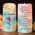 Personalized LED Candle for Granddaughter - Custom Name Gift LED Candle GradoCreations
