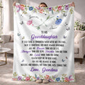 Personalized Birth Month Flowers Blanket Custom Gift for Granddaughter
