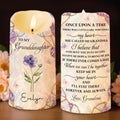 Personalized Custom LED Candle Birth Month Flower Gift for Granddaughter LED Candle GradoCreations