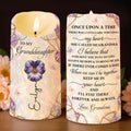 Personalized LED Candle Custom Flower Gift for Granddaughter LED Candle GradoCreations