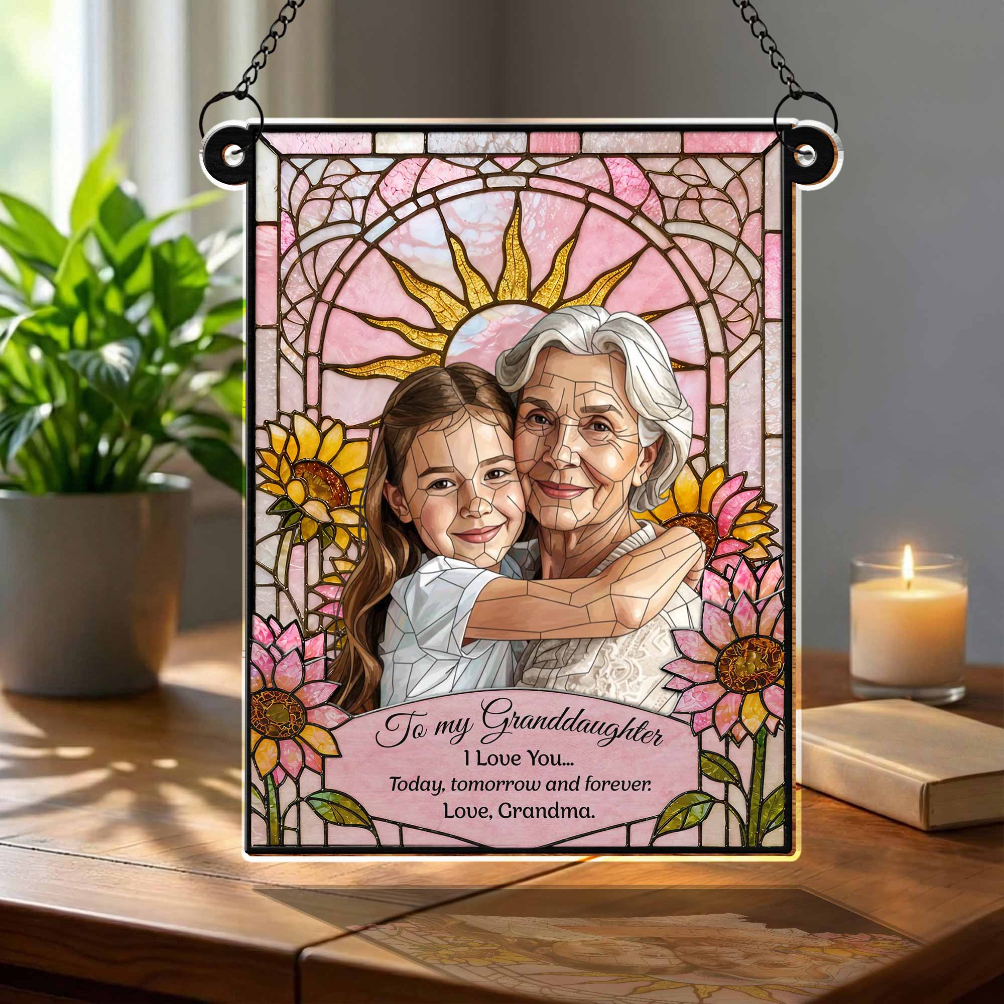 Personalized Granddaughter Suncatcher Custom Gift Idea
