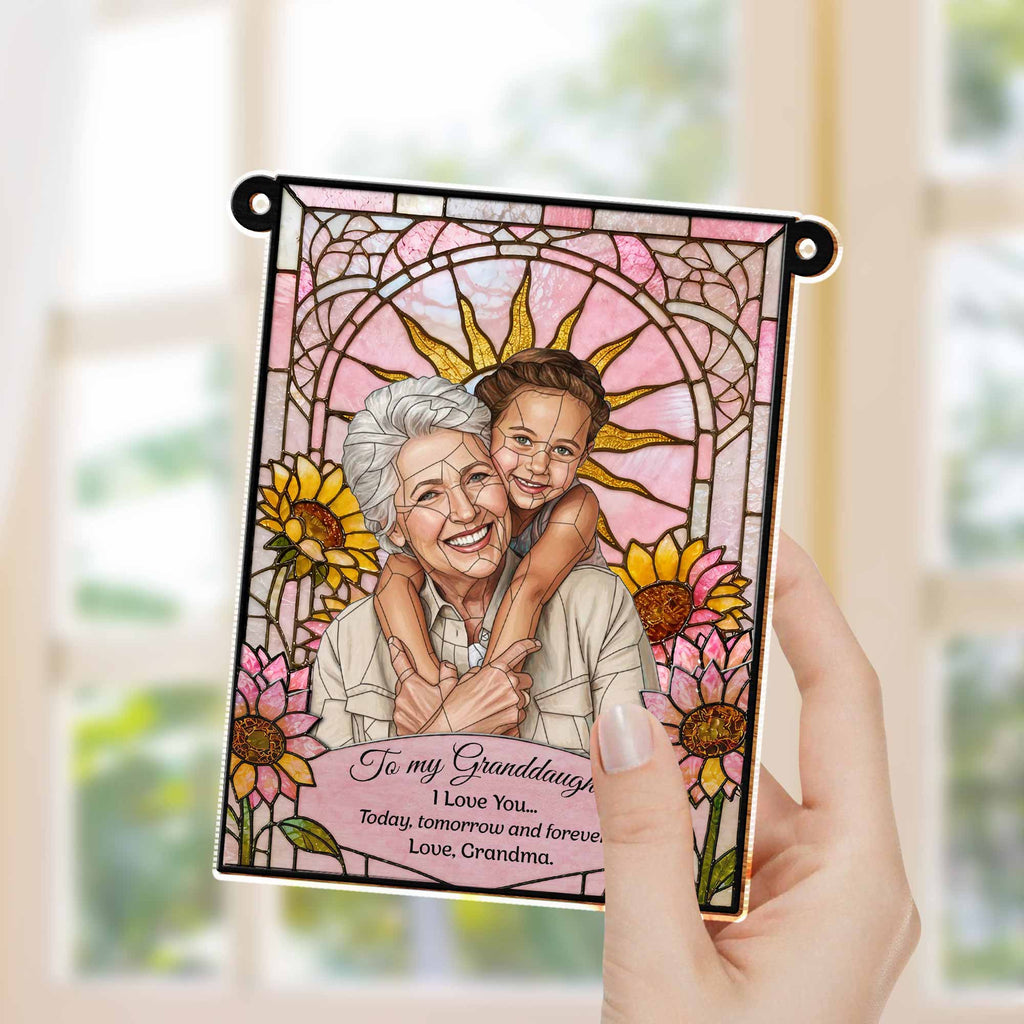 Personalized Granddaughter Suncatcher Custom Gift Idea Suncatcher GradoCreations