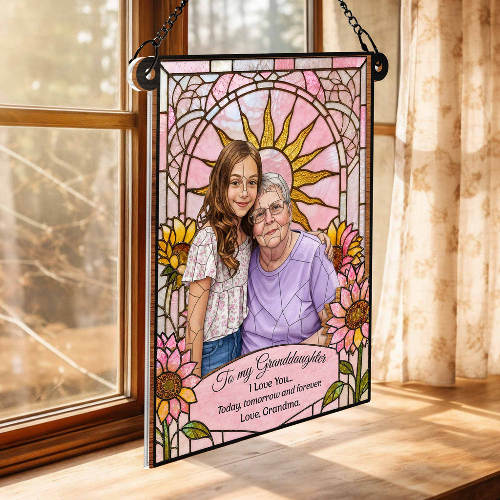 Personalized Granddaughter Suncatcher Custom Gift Idea Suncatcher GradoCreations