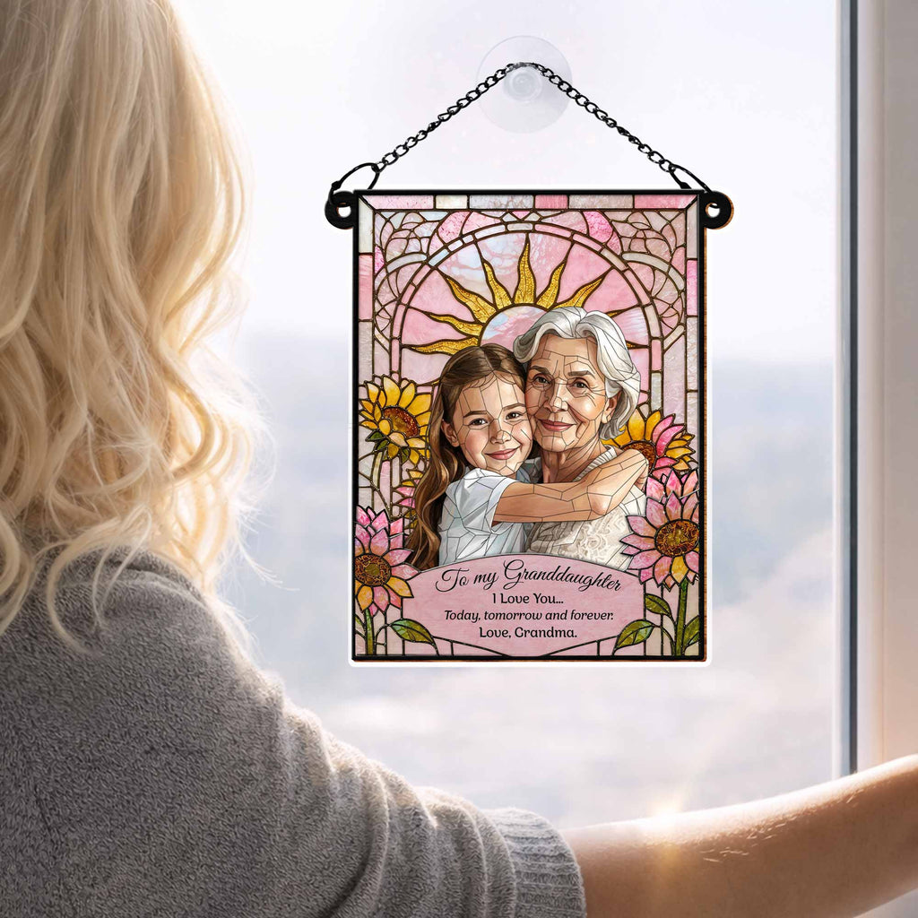 Personalized Granddaughter Suncatcher Custom Gift Idea Suncatcher GradoCreations