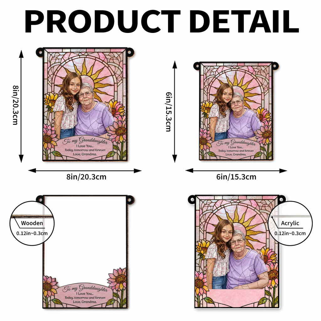 Personalized Granddaughter Suncatcher Custom Gift Idea Suncatcher GradoCreations