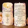 Personalized LED Candle Custom Birth Month Flower Gift for Granddaughter LED Candle GradoCreations