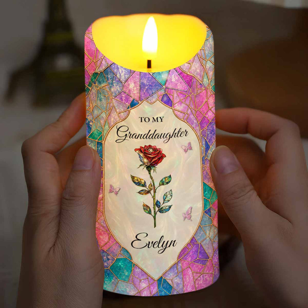 Personalized LED Candle with Custom Name for Granddaughter Gift LED Candle GradoCreations
