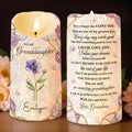 Personalized LED Candle for Granddaughter with Butterflies LED Candle GradoCreations
