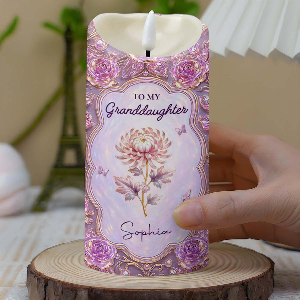 Personalized LED Candle Custom Name Gift for Granddaughter LED Candle GradoCreations