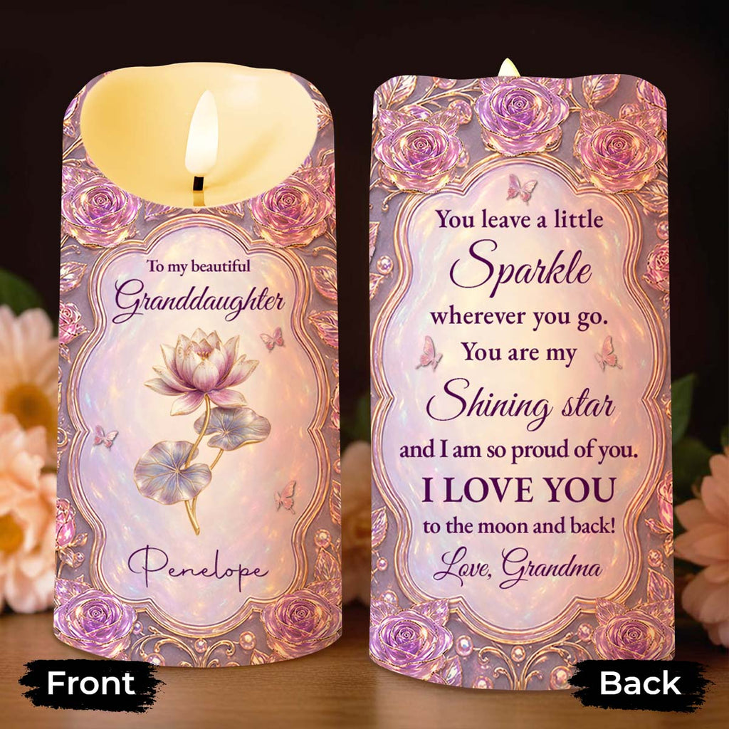 Personalized LED Candle Custom Name Gift for Granddaughter LED Candle GradoCreations